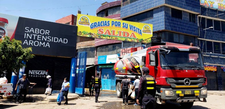 Servicio de desinfección de plataformas de mercados de abasto